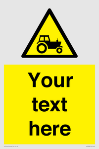 Custom warning farm machinery